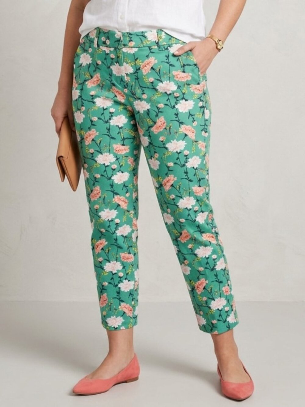 Old Navy Pixie Floral Cropped Pants